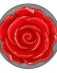 KINK - PLUG ANALE ACCIAIO E ROSA ROSSA TAGLIA L - KINK PLEASURE PLUGS - Intimo per le occasioni speciali | The Game Lingerie