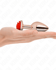 KINK - PLUG ANALE IN ORO ROSA CON ROSA ROSSA M - KINK PLEASURE PLUGS - Intimo per le occasioni speciali | The Game Lingerie