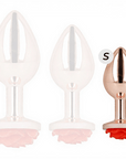KINK - PLUG ANALE IN ORO ROSA CON ROSA ROSSA S - KINK PLEASURE PLUGS - Intimo per le occasioni speciali | The Game Lingerie