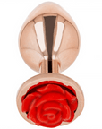KINK - PLUG ANALE IN ORO ROSA CON ROSA ROSSA S - KINK PLEASURE PLUGS - Intimo per le occasioni speciali | The Game Lingerie