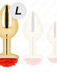 KINK - PLUG ANALE ORO ROSA ROSSO TAGLIA L - KINK PLEASURE PLUGS - Intimo per le occasioni speciali | The Game Lingerie