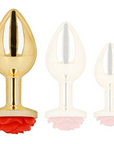 KINK - PLUG ANALE ORO ROSA ROSSO TAGLIA L - KINK PLEASURE PLUGS - Intimo per le occasioni speciali | The Game Lingerie