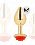 KINK - PLUG ANALE ORO ROSA ROSSO TAGLIA M - KINK PLEASURE PLUGS - Intimo per le occasioni speciali | The Game Lingerie
