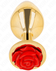 KINK - PLUG ANALE ORO ROSA ROSSO TAGLIA M - KINK PLEASURE PLUGS - Intimo per le occasioni speciali | The Game Lingerie