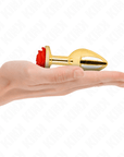 KINK - PLUG ANALE ORO ROSA ROSSO TAGLIA M - KINK PLEASURE PLUGS - Intimo per le occasioni speciali | The Game Lingerie