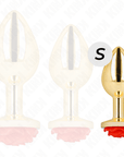 KINK - PLUG ANALE ORO ROSA ROSSO TAGLIA S - KINK PLEASURE PLUGS - Intimo per le occasioni speciali | The Game Lingerie