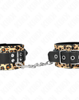 KINK - POGGIAPOLSO IN VERA PELLE LEOPARDATA REGOLABILE 18 - 29 CM X 5,5 CM - KINK WRIST RESTRAINT - Intimo per le occasioni speciali | The Game Lingerie