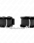 KINK - POGGIPOLSI FODERATI IN PELLICCIA NERI REGOLABILI 17 - 31 CM X 7 CM - KINK WRIST RESTRAINT - Intimo per le occasioni speciali | The Game Lingerie