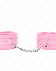KINK - POGGIPOLSI PREMIUM RIVESTITI IN PELLICCIA ROSA CON CINTURA ROSA REGOLABILE 17 - 29 CM X 6 CM - KINK WRIST RESTRAINT - Intimo per le occasioni speciali | The Game Lingerie