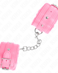 KINK - POGGIPOLSI PREMIUM RIVESTITI IN PELLICCIA ROSA CON CINTURA ROSA REGOLABILE 17 - 29 CM X 6 CM - KINK WRIST RESTRAINT - Intimo per le occasioni speciali | The Game Lingerie