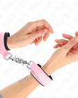 KINK - POGGIPOLSO REGOLABILE IN NEOPRENE ROSA REGOLABILE 22 - 34 CM - KINK WRIST RESTRAINT - Intimo per le occasioni speciali | The Game Lingerie