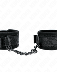 KINK - POLSI RICOPERTI DI PIZZO SCURO IN NEOPRENE REGOLABILE NERO 20 - 29 CM X 5 CM - KINK WRIST RESTRAINT - Intimo per le occasioni speciali | The Game Lingerie
