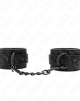 KINK - POLSI RICOPERTI DI PIZZO SCURO REGOLABILI NERO 19 - 26 CM - KINK WRIST RESTRAINT - Intimo per le occasioni speciali | The Game Lingerie