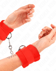 KINK - POLSINI IN PELLICCIA PER PRINCIPIANTI ROSSO 30 X 7 CM - KINK WRIST RESTRAINT - Intimo per le occasioni speciali | The Game Lingerie