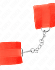 KINK - POLSINI IN PELLICCIA PER PRINCIPIANTI ROSSO 30 X 7 CM - KINK WRIST RESTRAINT - Intimo per le occasioni speciali | The Game Lingerie