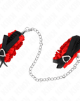 KINK - POLSO ELASTICO IN PIZZO DETTAGLI CUORE ROSSO REGOLABILE 22 - 35 CM - KINK WRIST RESTRAINT - Intimo per le occasioni speciali | The Game Lingerie