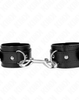 KINK - POTENZIALE DA POLSO FILA DI RIVETTI SINGOLA NERA REGOLABILE 17 - 28 CM X 5 CM - KINK WRIST RESTRAINT - Intimo per le occasioni speciali | The Game Lingerie
