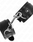 KINK - POTENZIALE DA POLSO FILA DI RIVETTI SINGOLA NERA REGOLABILE 17 - 28 CM X 5 CM - KINK WRIST RESTRAINT - Intimo per le occasioni speciali | The Game Lingerie