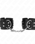KINK - REGTINO DA POLSO DOPPIA FIBBIA NERO REGOLABILE 19 - 26 CM - KINK WRIST RESTRAINT - Intimo per le occasioni speciali | The Game Lingerie