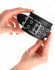 KINK - REGTINO DA POLSO DOPPIA FIBBIA NERO REGOLABILE 19 - 26 CM - KINK WRIST RESTRAINT - Intimo per le occasioni speciali | The Game Lingerie