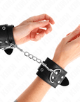 KINK - REGTINO DA POLSO DOPPIA FIBBIA NERO REGOLABILE 19 - 26 CM - KINK WRIST RESTRAINT - Intimo per le occasioni speciali | The Game Lingerie