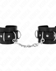 KINK - RESISTENZA DA POLSO CON 3 ANELLI A D REGOLABILE NERO 17,5 - 25 CM X 6 CM - KINK WRIST RESTRAINT - Intimo per le occasioni speciali | The Game Lingerie