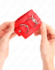 KINK - RESISTENZA DA POLSO CON 3 ANELLI A D REGOLABILE ROSSO 17,5 - 25 CM X 6 CM - KINK WRIST RESTRAINT - Intimo per le occasioni speciali | The Game Lingerie
