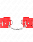 KINK - RESISTENZA DA POLSO CON 3 ANELLI A D REGOLABILE ROSSO 17,5 - 25 CM X 6 CM - KINK WRIST RESTRAINT - Intimo per le occasioni speciali | The Game Lingerie