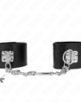 KINK - RESISTENZA DA POLSO CON CHIUSURA A LUCCHETTO NERO REGOLABILE 16 - 23 CM X 5,5 CM - KINK WRIST RESTRAINT - Intimo per le occasioni speciali | The Game Lingerie