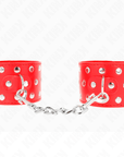 KINK - RESISTENZA DA POLSO CON CHIUSURA A SCATTO COMPLETA DI RIVETTI ROSSO REGOLABILE 19 - 24 CM X 5,5 CM - KINK WRIST RESTRAINT - Intimo per le occasioni speciali | The Game Lingerie