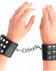 KINK - RESISTENZA DA POLSO CON CHIUSURA A SCATTO NERA REGOLABILE 19 - 24 CM X 5,5 CM - KINK WRIST RESTRAINT - Intimo per le occasioni speciali | The Game Lingerie