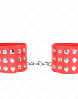 KINK - RESISTENZA DA POLSO CON CHIUSURA A SCATTO ROSSO REGOLABILE 19 - 24 CM X 5,5 CM - KINK WRIST RESTRAINT - Intimo per le occasioni speciali | The Game Lingerie