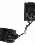 KINK - RESISTENZA DA POLSO CON MOTIVO A DIAMANTI NERO REGOLABILE 17 - 26 CM X 5,5 CM - KINK WRIST RESTRAINT - Intimo per le occasioni speciali | The Game Lingerie