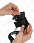 KINK - RESISTENZA DA POLSO CON MOTIVO SERPENTE NERO REGOLABILE 20 - 28 CM X 5,4 CM - KINK WRIST RESTRAINT - Intimo per le occasioni speciali | The Game Lingerie