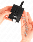 KINK - RESISTENZA DA POLSO DELUXE CON BLOCCAGGIO NERO REGOLABILE 14,5 - 21 CM X 6 CM - KINK WRIST RESTRAINT - Intimo per le occasioni speciali | The Game Lingerie