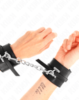 KINK - RESISTENZA DA POLSO DELUXE CON BLOCCAGGIO NERO REGOLABILE 14,5 - 21 CM X 6 CM - KINK WRIST RESTRAINT - Intimo per le occasioni speciali | The Game Lingerie