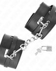 KINK - RESISTENZA DA POLSO DELUXE CON BLOCCAGGIO NERO REGOLABILE 14,5 - 21 CM X 6 CM - KINK WRIST RESTRAINT - Intimo per le occasioni speciali | The Game Lingerie