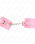KINK - RESISTENZA DA POLSO IMBOTTITA IN PELLICCIA ROSA CON CINTURA ROSA REGOLABILE 17 - 29 CM X 6 CM - KINK WRIST RESTRAINT - Intimo per le occasioni speciali | The Game Lingerie