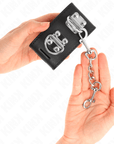 KINK - RESISTENZA DA POLSO MULTIPOSIZIONE CON CHIUSURA A LUCCHETTO NERA REGOLABILE 16 - 23 CM X 5,5 CM - KINK WRIST RESTRAINT - Intimo per le occasioni speciali | The Game Lingerie