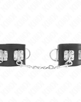 KINK - RESISTENZA DA POLSO MULTIPOSIZIONE CON CHIUSURA A LUCCHETTO NERA REGOLABILE 16 - 23 CM X 5,5 CM - KINK WRIST RESTRAINT - Intimo per le occasioni speciali | The Game Lingerie