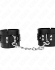 KINK - RESISTENZA DA POLSO NERA CON CINTURA NERA REGOLABILE 17 - 28 CM X 6 CM - KINK WRIST RESTRAINT - Intimo per le occasioni speciali | The Game Lingerie