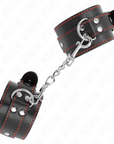 KINK - RESISTENZA DA POLSO NERA CON FODERA ROSSA REGOLABILE 20 - 28 CM X 5,5 CM - KINK WRIST RESTRAINT - Intimo per le occasioni speciali | The Game Lingerie