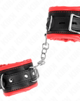 KINK - RESISTENZA DA POLSO PESANTE CON FODERA IN PELLICCIA ROSSA REGOLABILE 20 - 30 CM X 6 CM - KINK WRIST RESTRAINT - Intimo per le occasioni speciali | The Game Lingerie