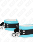 KINK - RESISTENZA DA POLSO PREMIUM CON SERRATURA NERO / BLU REGOLABILE 21 - 28 CM X 5,5 CM - KINK WRIST RESTRAINT - Intimo per le occasioni speciali | The Game Lingerie