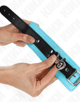 KINK - RESISTENZA DA POLSO PREMIUM CON SERRATURA NERO / BLU REGOLABILE 21 - 28 CM X 5,5 CM - KINK WRIST RESTRAINT - Intimo per le occasioni speciali | The Game Lingerie