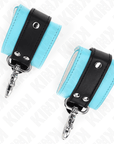 KINK - RESISTENZA DA POLSO PREMIUM CON SERRATURA NERO / BLU REGOLABILE 21 - 28 CM X 5,5 CM - KINK WRIST RESTRAINT - Intimo per le occasioni speciali | The Game Lingerie