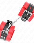 KINK - RESISTENZA DA POLSO ROSSO CON CINTURA NERA REGOLABILE 17 - 28 CM X 6 CM - KINK WRIST RESTRAINT - Intimo per le occasioni speciali | The Game Lingerie