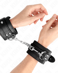 KINK - RESISTENZA DA POLSO SEMPLICE NERA REGOLABILE 20 - 23 CM X 5,5 CM - KINK WRIST RESTRAINT - Intimo per le occasioni speciali | The Game Lingerie