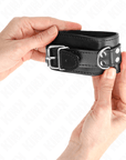 KINK - RESISTENZA DA POLSO SEMPLICE NERA REGOLABILE 20 - 23 CM X 5,5 CM - KINK WRIST RESTRAINT - Intimo per le occasioni speciali | The Game Lingerie