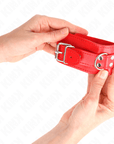 KINK - RESISTENZA DA POLSO SEMPLICE ROSSO REGOLABILE 20 - 23 CM X 5,5 CM - KINK WRIST RESTRAINT - Intimo per le occasioni speciali | The Game Lingerie